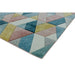 Sketch SK02 Rhombus modern geometric moale moale sculptat manual albastru cu pile plate/roz/galben/cremă/covor multicolour