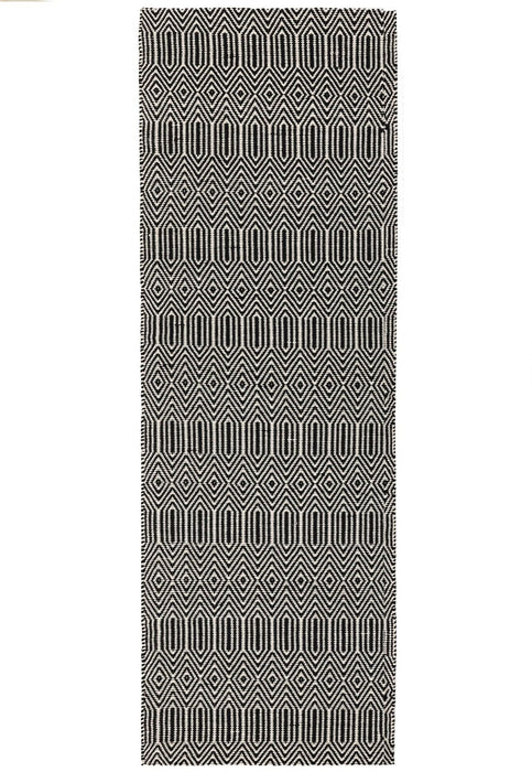 Sloan Black/White Runner Rug