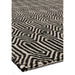 Sloan Modern Geometric Hand-Woven Wool&Cotton Soft-Touch Durable Textured Flatweave Black Rug