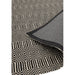 Sloan Modern Geometric Hand-Woven Wool&Cotton Soft-Touch Durable Textured Flatweave Black Rug