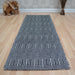 Sloan Modern Geometric Hand-Woven Wool&Cotton Soft-Touch Durable Textured Flatweave Black Runner