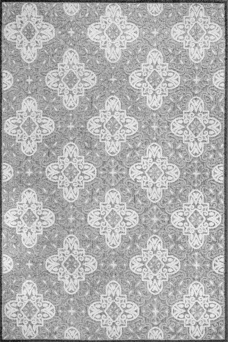 Snowflake Indoor Outdoor Rug in Grey for Any Space