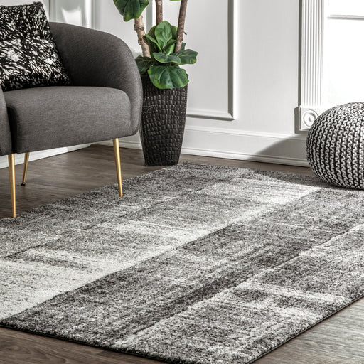 Alfombra de área ombre gris suave para una decoración Home moderna