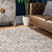 Soft Grey Runic Area Rug for Home Decor