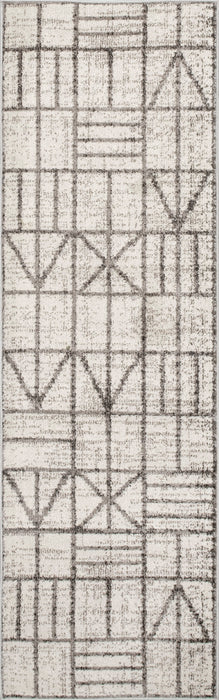 Soft Grey Runic Area Rug for Home Decor