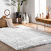 Soft White Shag Area Rug 60x90 cm