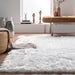Soft White Shag Area Rug 60x90 cm