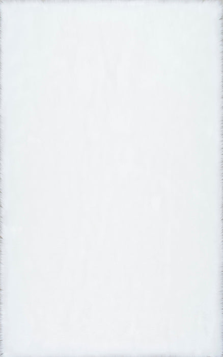 Soft White Shag Area Rug 60x90 cm