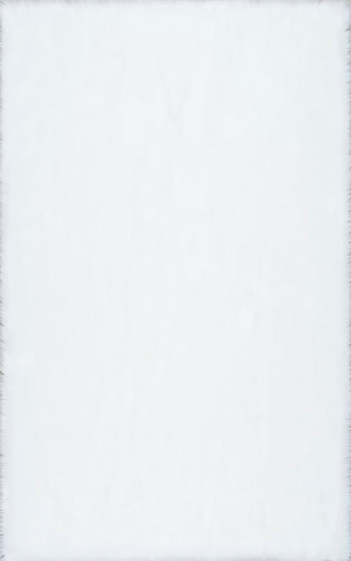 Soft White Shag Area Rug 60x90 cm