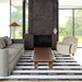 Sophie Striped Wool Area Rug 160x230 cm Grey