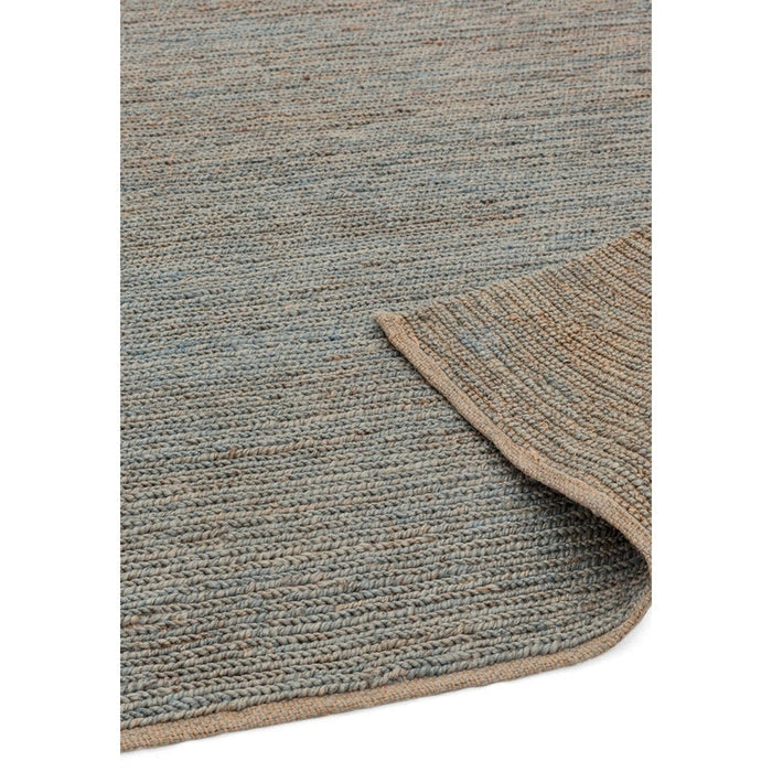 Soumak Plain Hand-Woven Jute Flatweave Silver Rug