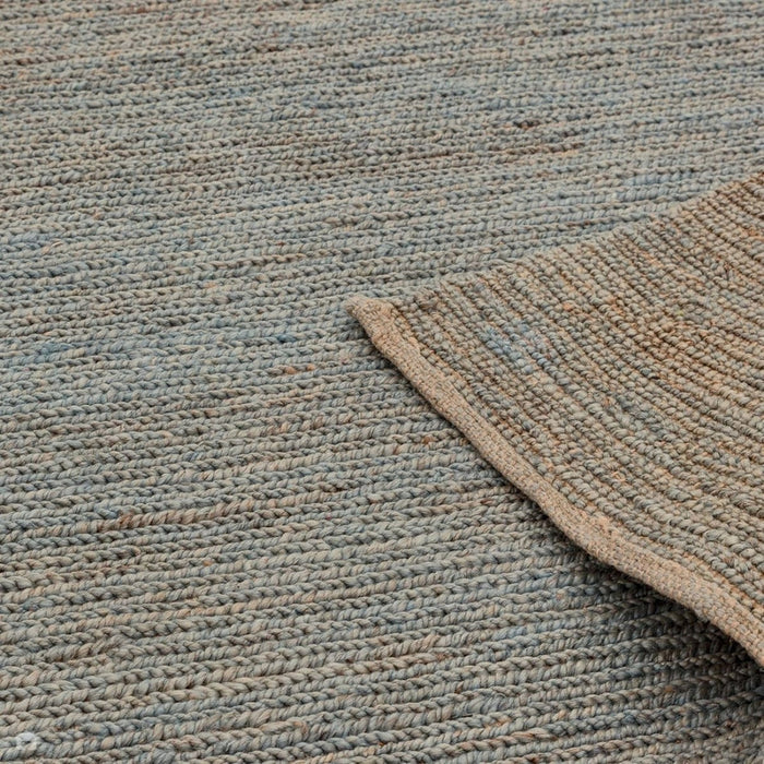 Soumak Plain Hand-Woven Jute Flatweave Silver Rug