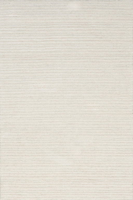 Southwest Wool Area Rug 152x244 cm Ivory Striped Design