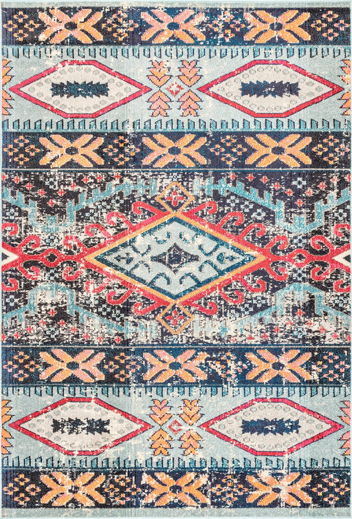 Southwestern Abstract Blue Area Rug 150x240 cm