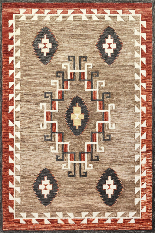 Southwestern Geometric Area Rug 150x230 cm brun