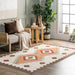 Southwestern Ivory Rug Machine Washable Home Decor