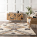 Southwestern Valley Peaks Area Rug 160x230 cm Natural