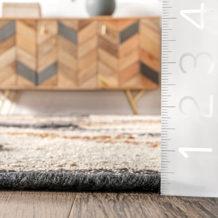 Southwestern Valley Peaks Area Rug 160x230 cm Natural