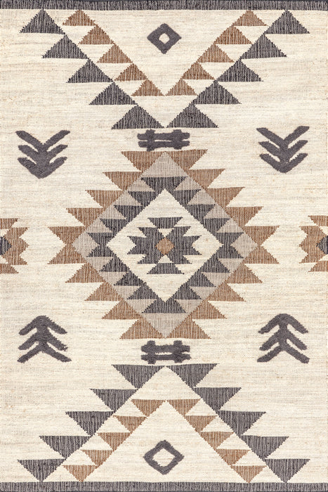 Southwestern Valley Peaks Area Rug 160x230 cm Natural