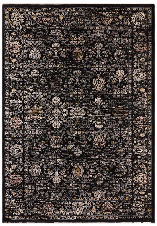 Sovereign Black Vintage Floral Rug