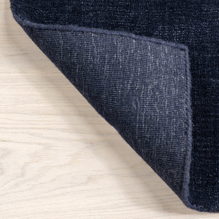Speckled Wool Blend Area Rug 150 cm Midnight