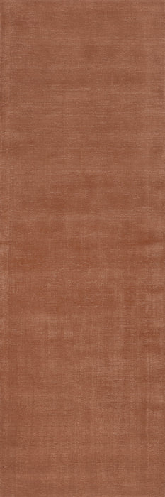 Speckled Wool-Blend Area Rug in Brick Color