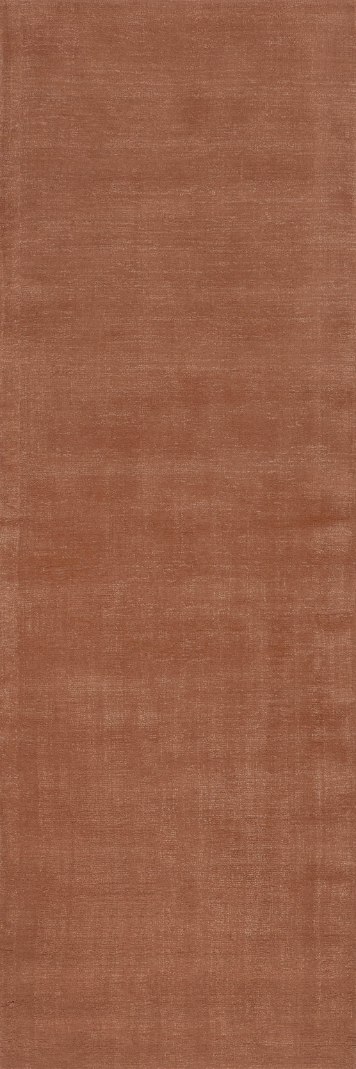 Speckled Wool-Blend Area Rug in Brick Color