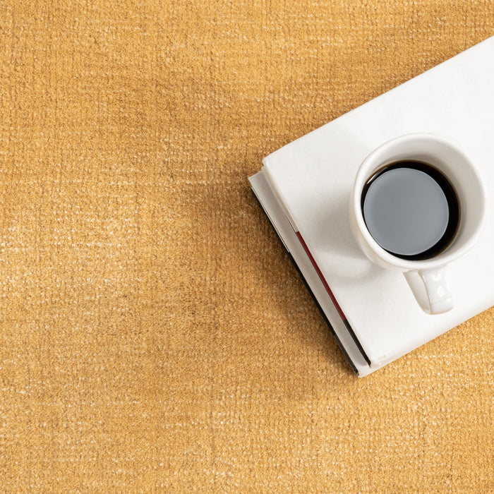 Speckled Wool-Blend Area Rug in Golden Butter