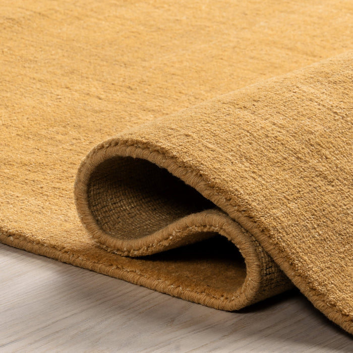 Speckled Wool-Blend Area Rug in Golden Butter