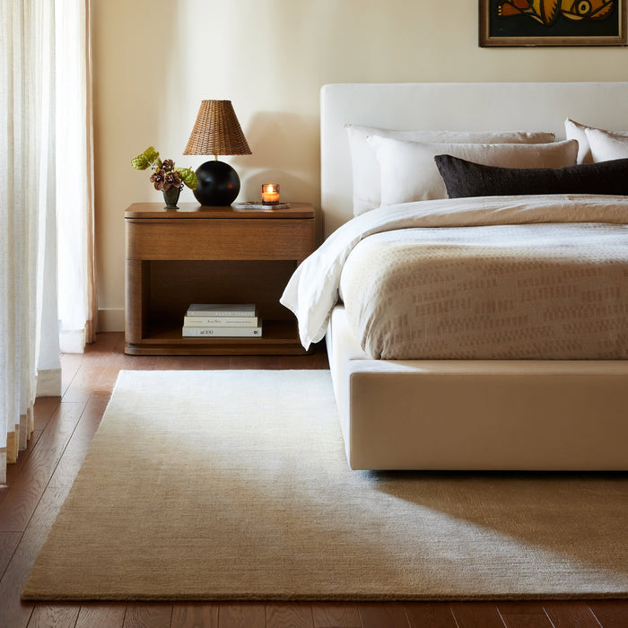 Speckled Wool-Blend Area Rug in Sand 160x230 cm