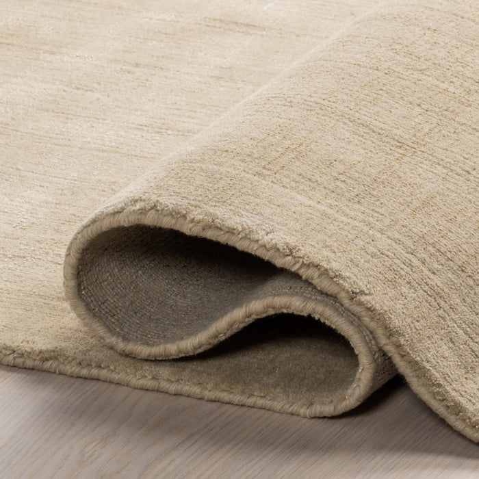 Speckled Wool Blend Area Rug in Sand