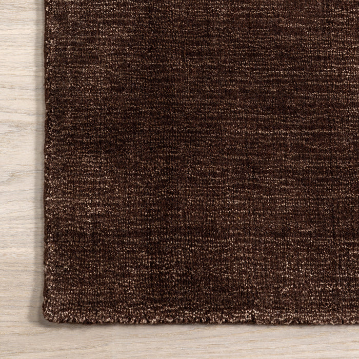 Speckled Wool-Blend Area Rug in Truffle Brown 120x180 cm