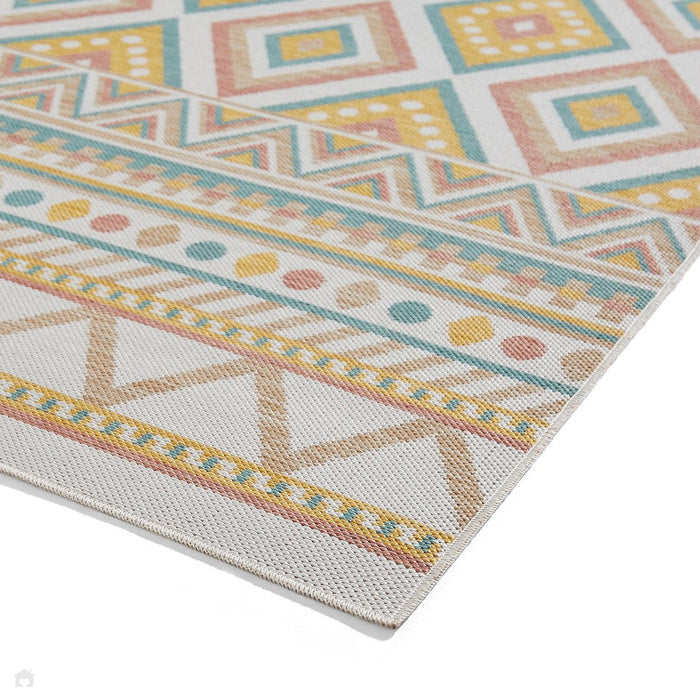 Spectrum E3145 Modern Abstract Durable Stain-Resistant Weatherproof Flatweave In-Outdoor Multicolour Rug