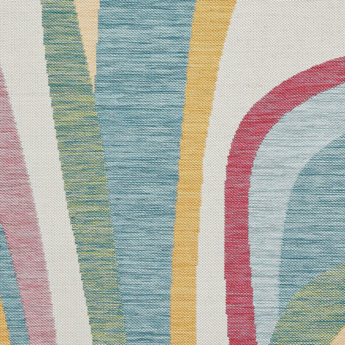 Spectrum E9333 Modern Abstract Durable Stain-Resistant Weatherproof Flatweave In-Outdoor Multicolour Rug