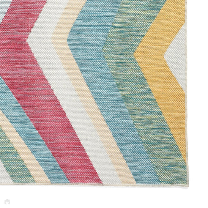 Spectrum E9335 Modern Abstract Durable Stain-Resistant Weatherproof Flatweave In-Outdoor Multicolour Rug