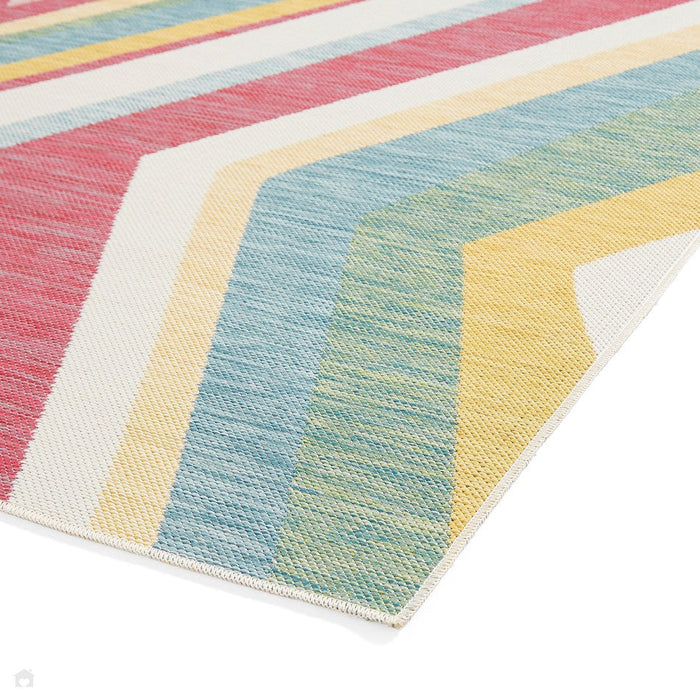 Spectrum E9335 Modern Abstract Durable Stain-Resistant Weatherproof Flatweave In-Outdoor Multicolour Rug
