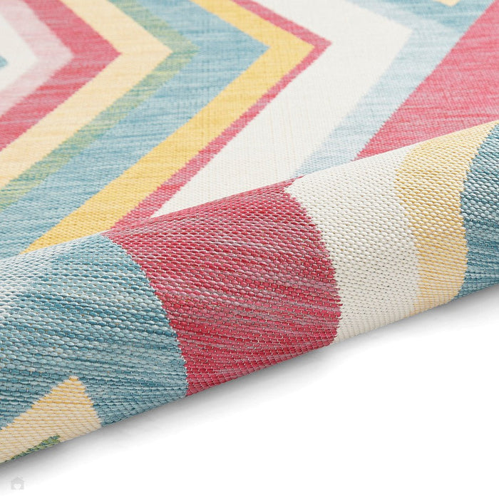 Spectrum E9335 Modern Abstract Durable Stain-Resistant Weatherproof Flatweave In-Outdoor Multicolour Rug