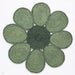 Spinningfields Jute Single Flower Green Round Rug