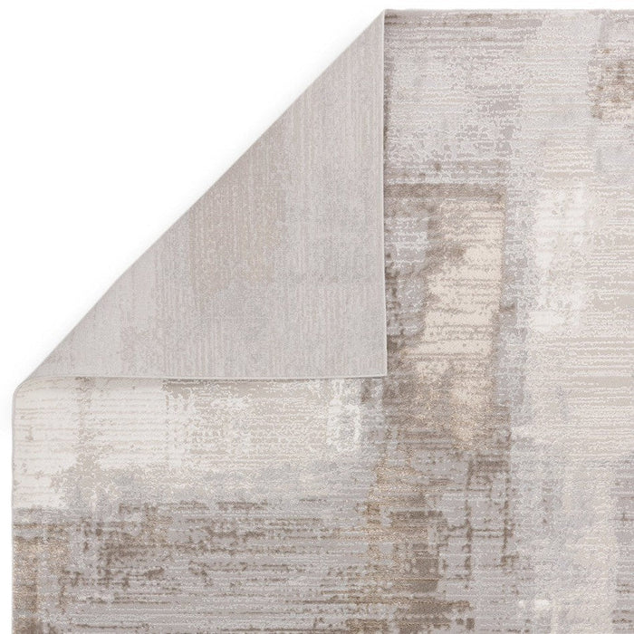 Stellar ST07 Modern Abstract Distressed Metallic Shimmer Hi-Low Textured Sileä Pehmeä Kosketus Lyhyt Matala Harmaa/Beige/ Kermanvärinen matto