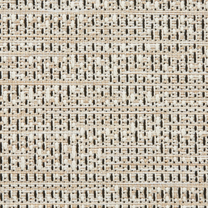 Stitch 9682 Durable Stain-Resistant Weatherproof Flatweave In-Outdoor Beige/Black Rug