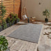 Stitch 9682 Durable Stain-Resistant Weatherproof Flatweave In-Outdoor Grey/Black Rug