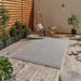 Stitch 9682 Durable Stain-Resistant Weatherproof Flatweave In-Outdoor Silver/Black Rug