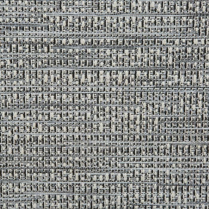 Stitch 9682 Durable Stain-Resistant Weatherproof Flatweave In-Outdoor Silver/Black Rug