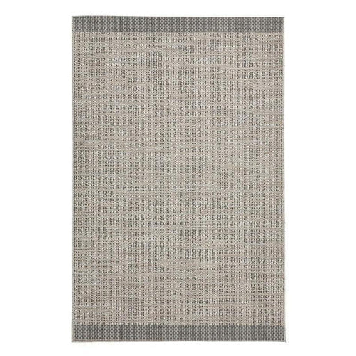 Stitch 9683 Durable Stain-Resistant Weatherproof Flatweave In-Outdoor Beige/Black Rug