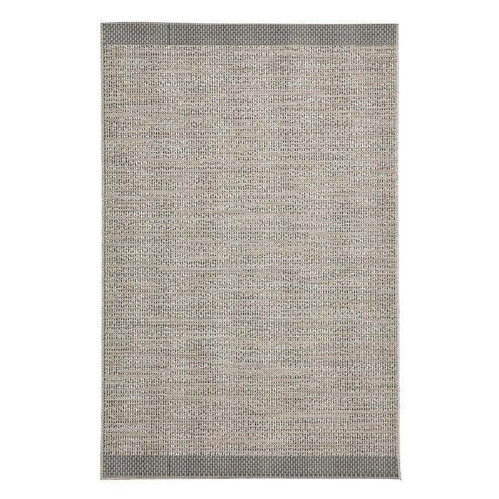 Stitch 9683 Tappeto beige/nero durevole, resistente alle macchie e alle intemperie, a tessitura piatta, per interni ed esterni