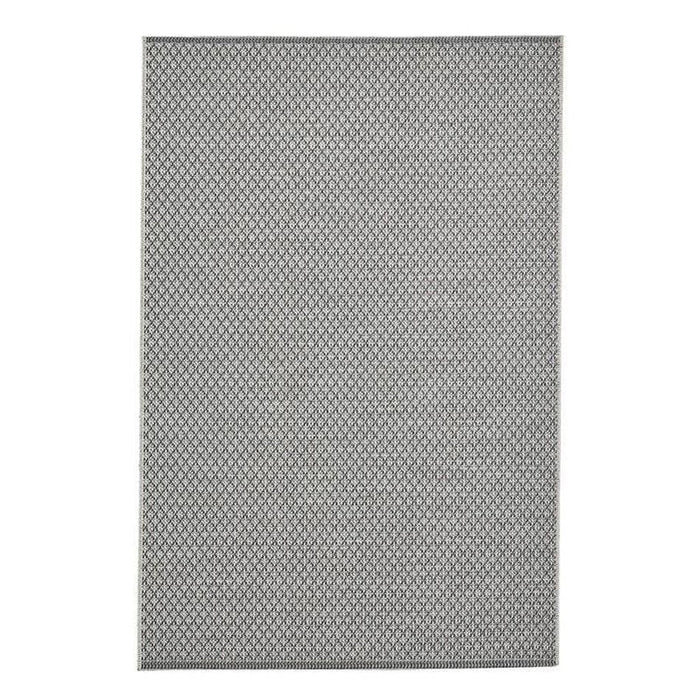 Stitch 9683 Durable Stain-Resistant Weatherproof Flatweave In-Outdoor Ivory/Black Rug