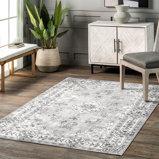 Stone Washable Medallion Area Rug 120cm x 180cm