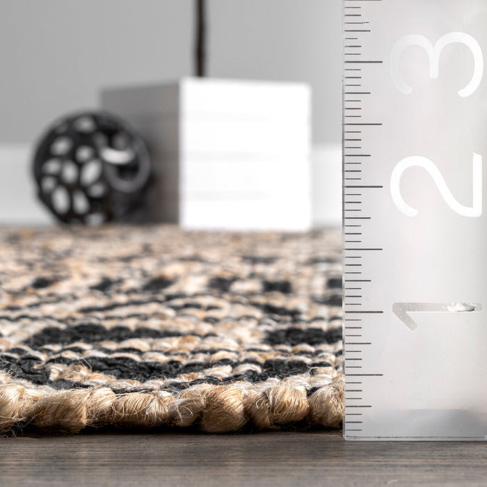 Striped Area Rug 120x180 cm Natural Fiber Design