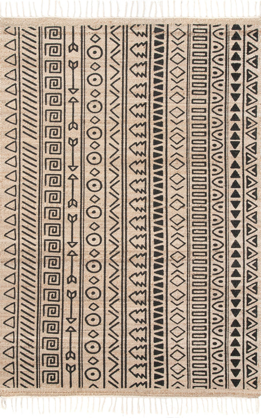 Striped Area Rug 120x180 cm Natural Fiber Design