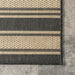 Striped Charcoal Indoor Outdoor Area Rug 120x180 cm